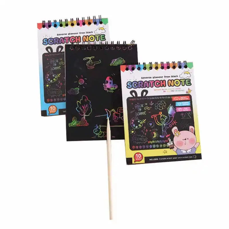 Montessori Scratch Painting Note Scratch Art Paper DIY Children Magic