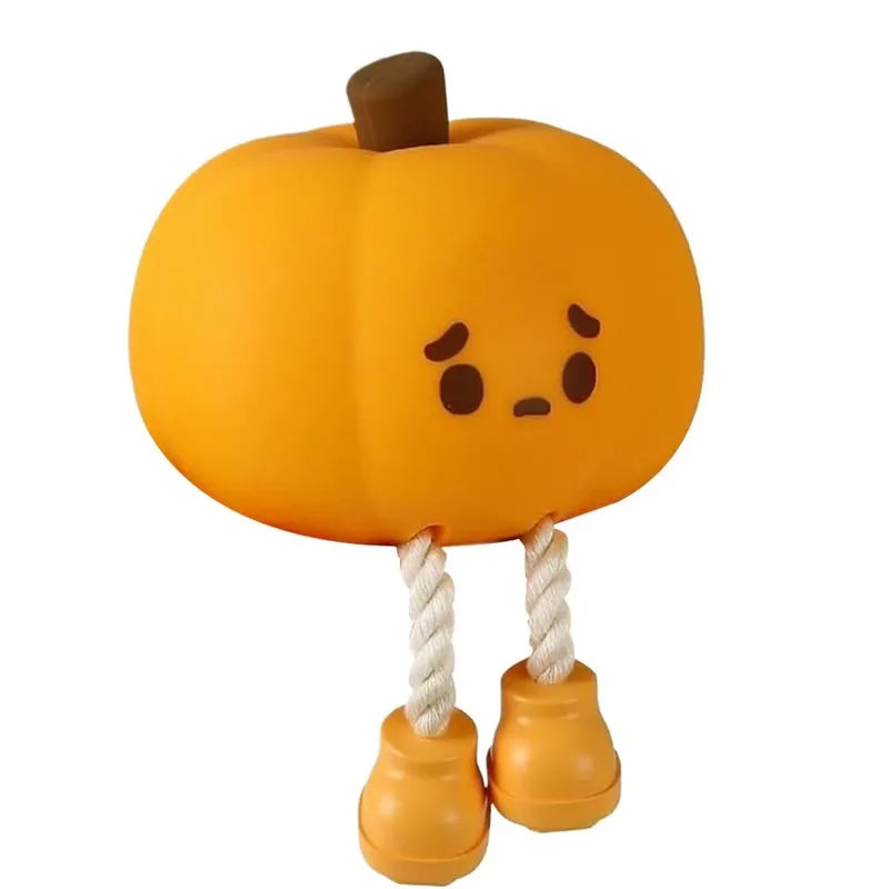Halloween Pumpkin Night Lights Cute Soft Silicone Safe Lamp Decorations Timing Dimmable Bedside Decor Kids Baby Halloween Gifts