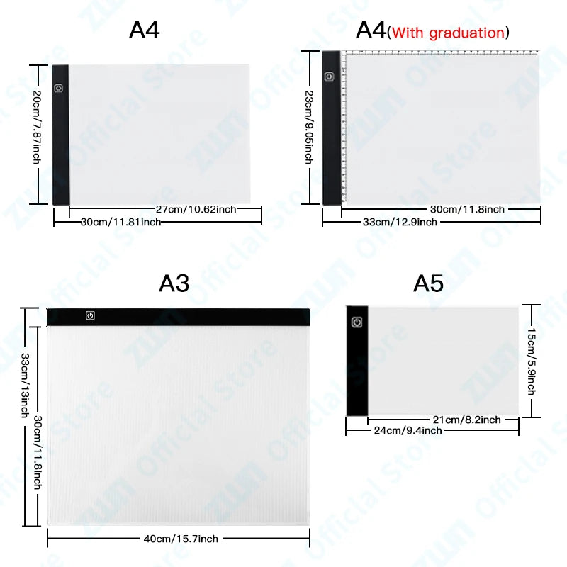 A3/A4/A5 3-Level Dimming Led Drawing Copy Pad Board Children's Toy AliExpress