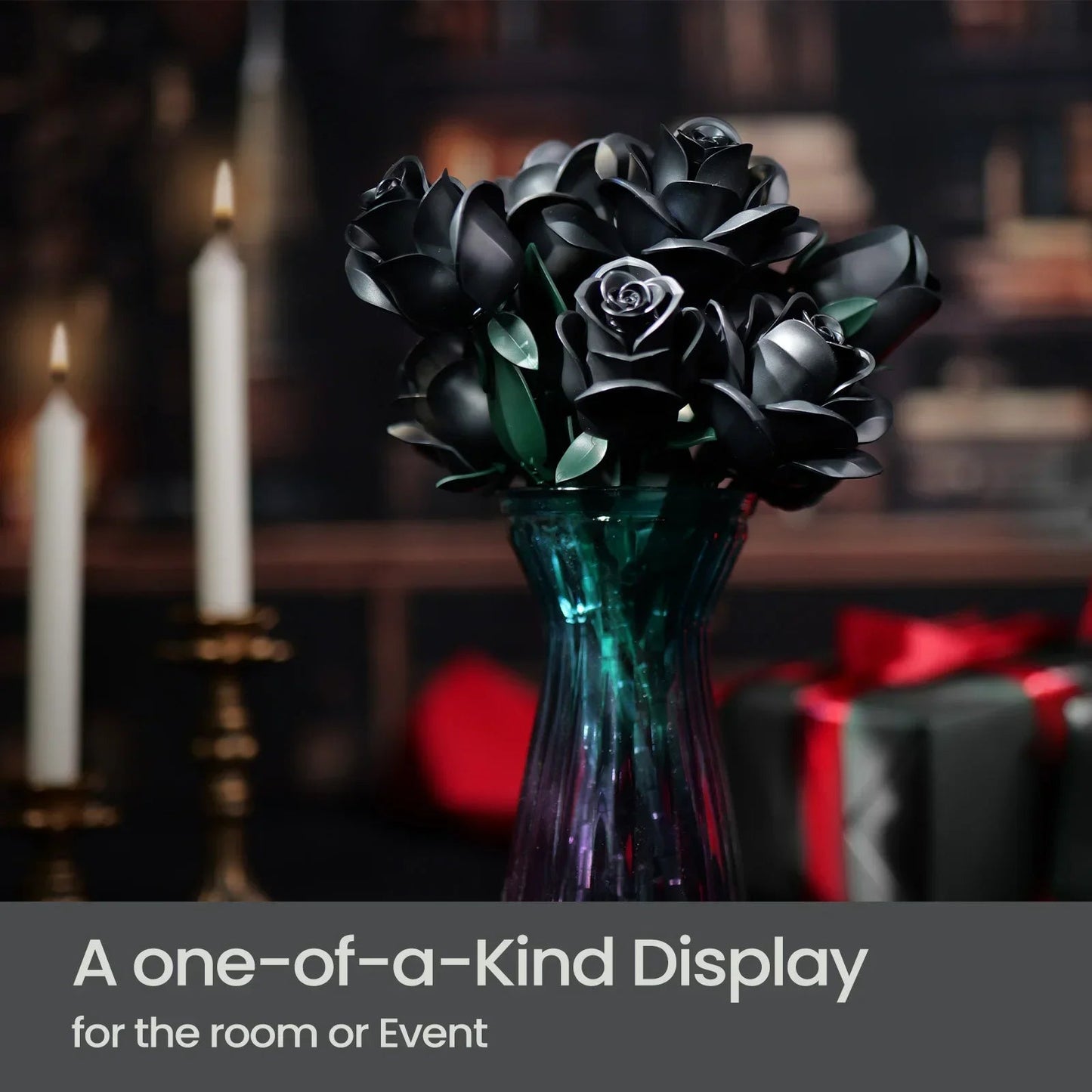 Eternal Elegance – Black Rose Block Bouquet BuildMoc moc Store