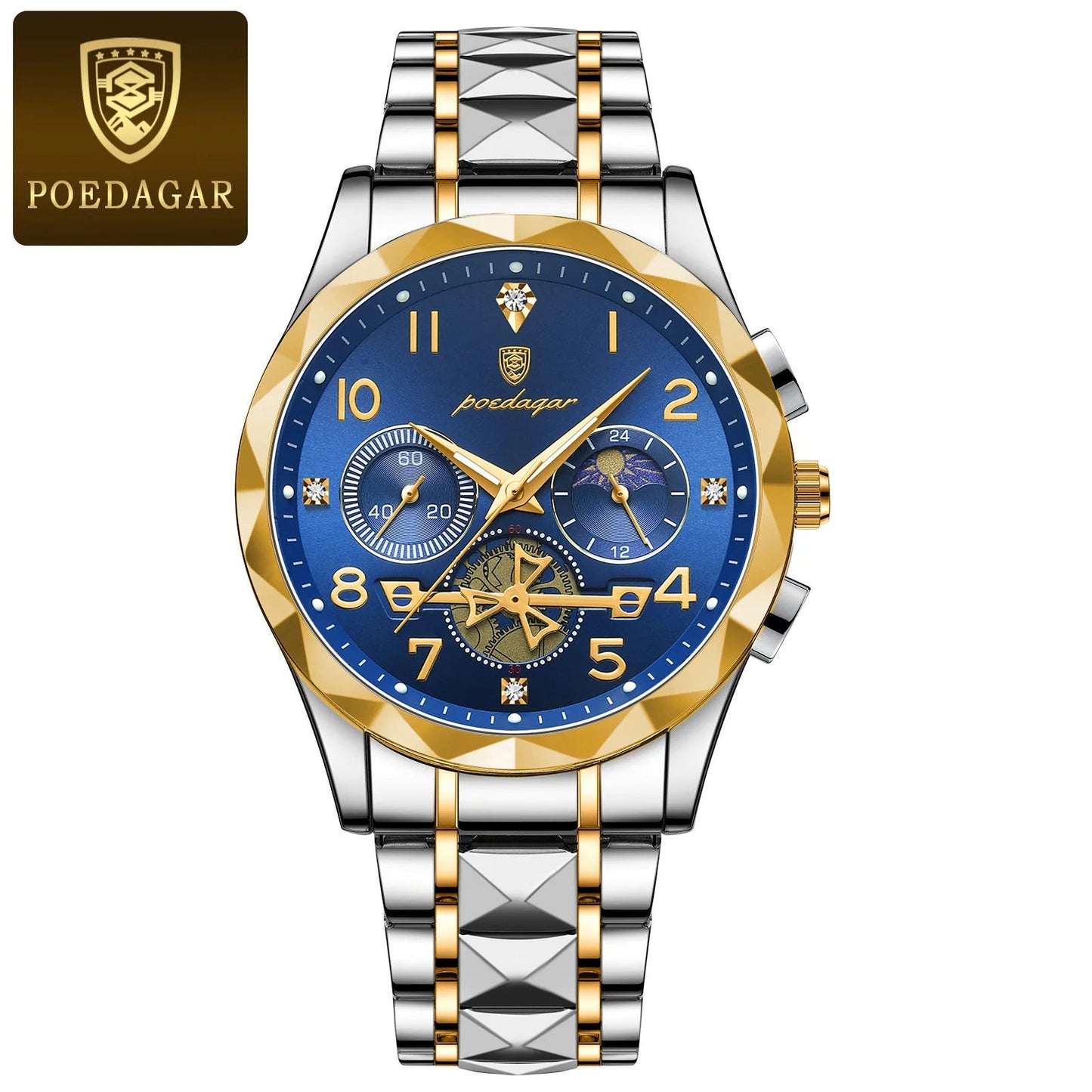 Luxury Business Watch Stylish Waterproof Luminous Timepiece POEDAGAR Official Store