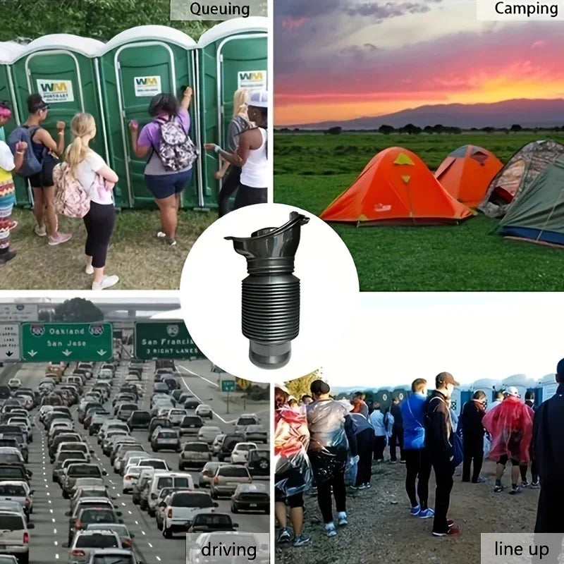2pcs Portable & Reusable Travel Urinal for Men and Women - Ideal for Camping, Long-Distance Driving & Vehicle Use