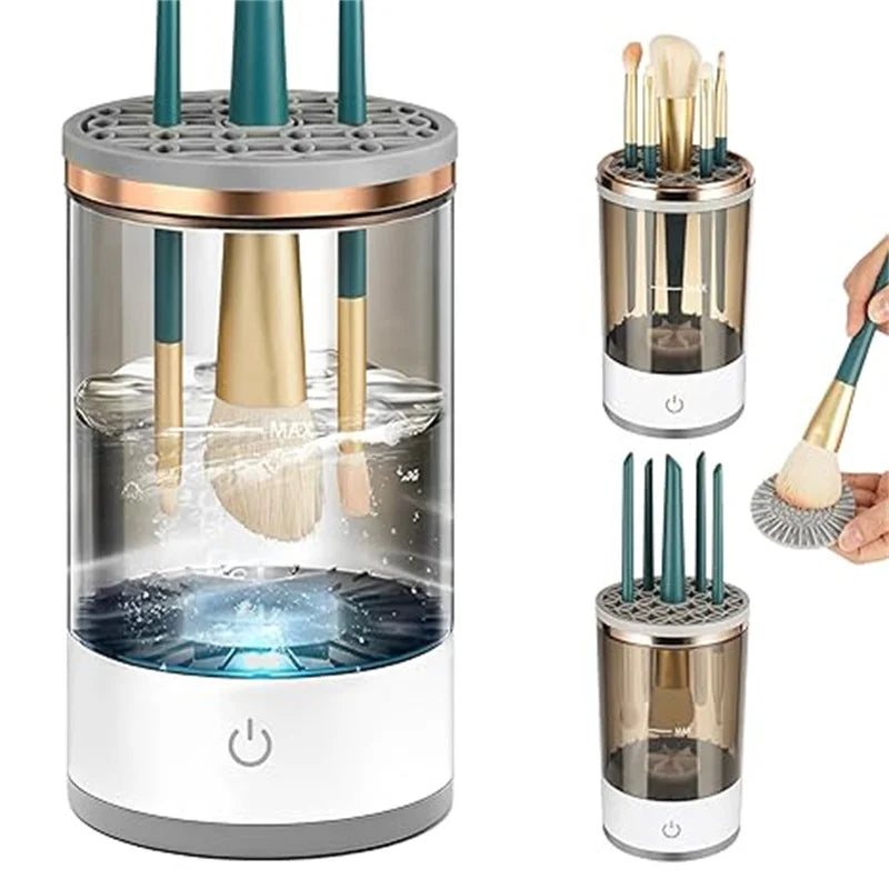Electric Makeup Brush Cleaner Cosmetic Brush Cleaner Dryer Machine Automatic USB Make Up Brushes Cleaner Spinner Storage Tools