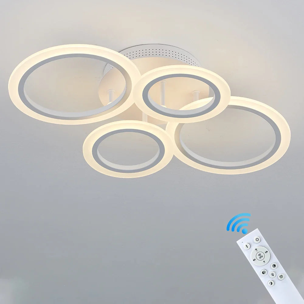 Luxury Ring Pendant LED Ceiling Light Perfect for Bedroom & Living Room