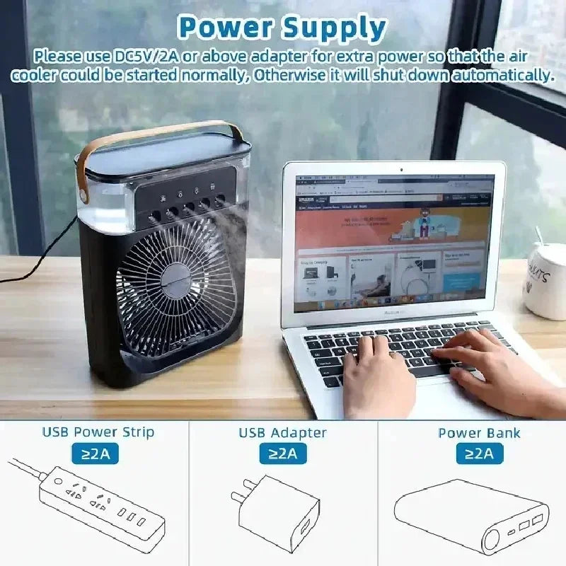 View details for Air Humidifier Cooling USB Fan Water Mist small refrigeration air Air Humidifier Cooling USB Fan Water Mist small refrigeration air