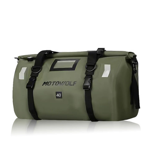 Motorcycle Dry Bag Waterproof Reflective Tail Duffle Bag Skiing Travel