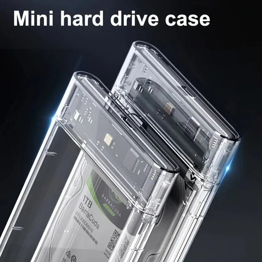 2.5 Inch HDD SSD Case SATA to USB 3.1 Type C 4TB Transparent External Hard Drive Housing Compatible UASP SATA III Laptop BEST Tools House Store