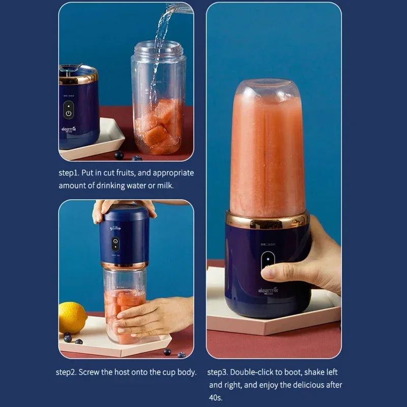 Portable Electric Juice Extractor Household Multi Function 6 Blades