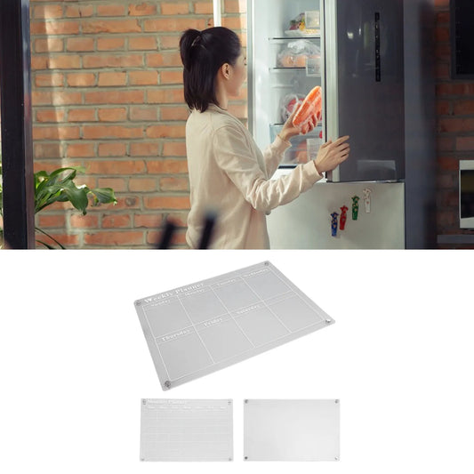 3Pcs Acrylic Planning Board Set Acrylic Clear Dry Erase Blank Weekly Monthly Planner Board with 6 Pens 15.7x11.8inch