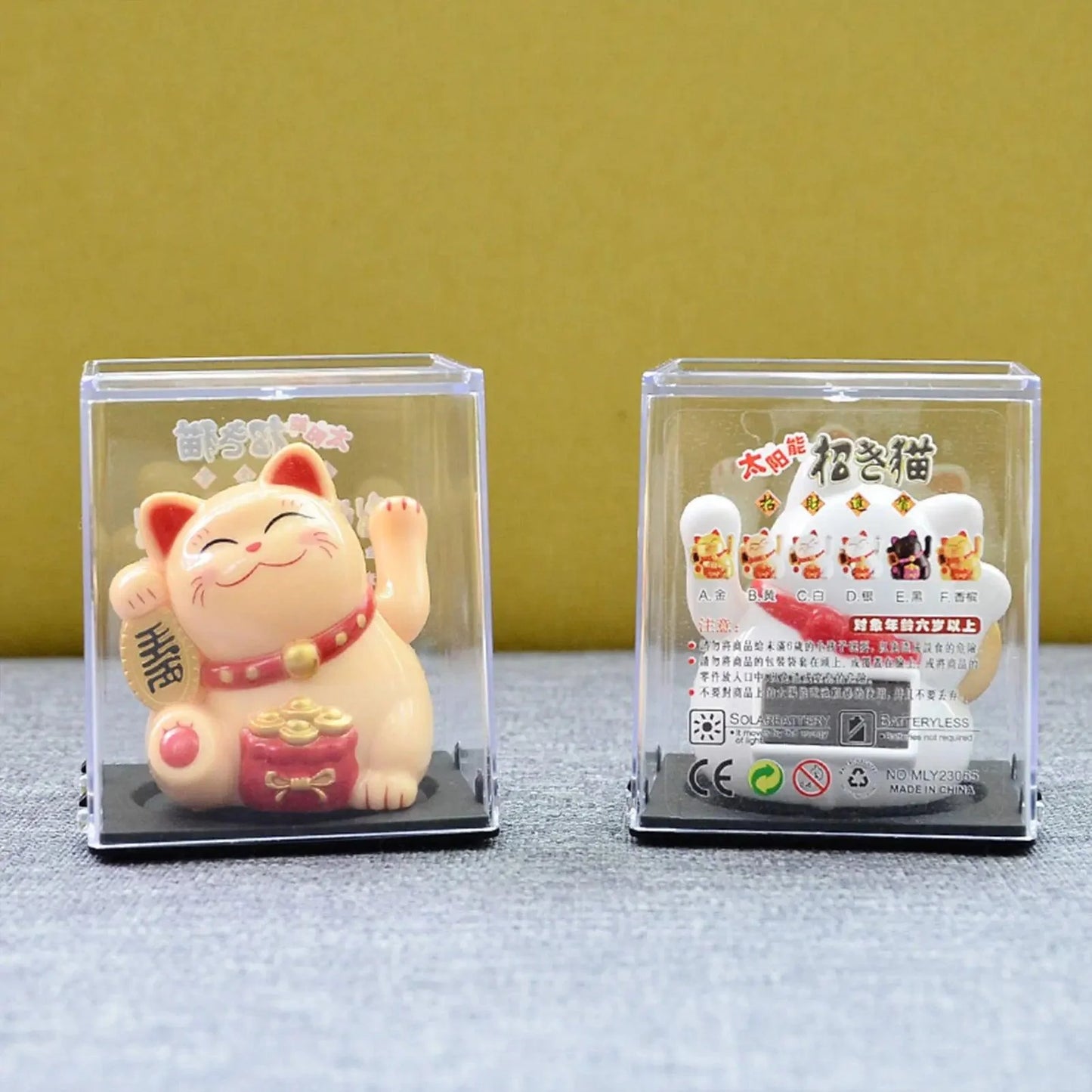 Solar Waving Lucky Cat: Eco-Friendly Maneki Neko for Home and Office Good Fortune