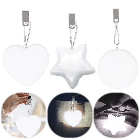 1/2/3PCS LED Purse Light Decorative Heart Star Night Light Touch Sensor Handbag Light Christmas Birthday Gifts for Women Girls Oversea Local Store