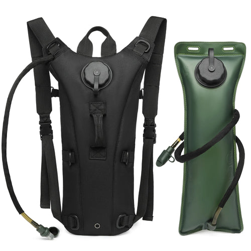 Tactical Water Hydration Pack - Military Class Camel Backpack with 3L