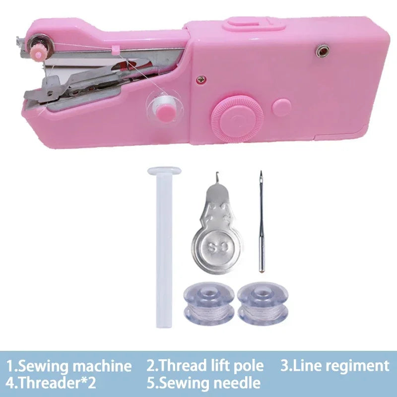 Portable Sewing Machine Manual Domestic Sewing Machine Presser Foot Handheld Rope-free Electric Quick Build DIY Apparel Supplies