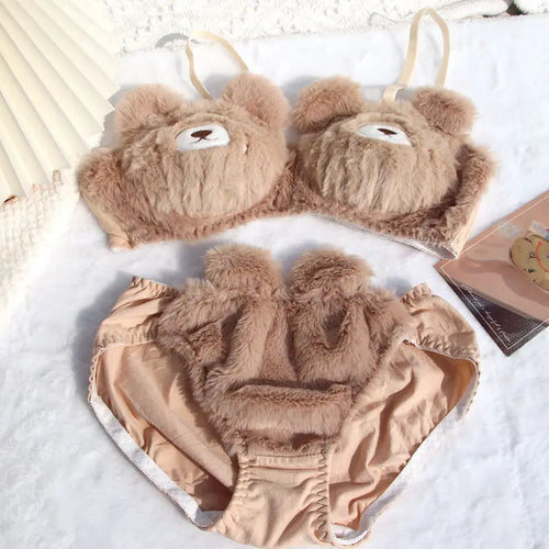 Japanese Girls Cute Lingerie For Women Cartoon Bear Students Plush