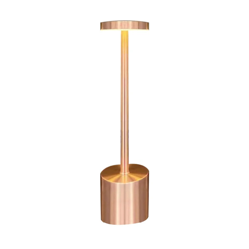 LED Rechargeable, Touch, Metal Table Lamp Bedroom, Living Room, Creative Ambient Light. Indoor Decoration