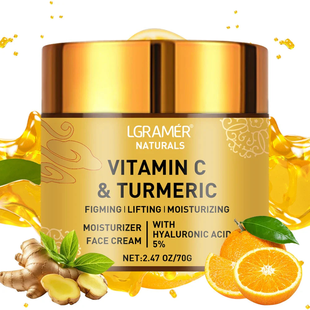 Turmeric Vitamin C Face cream Retinol Moisturizing Firming Hyaluronic Lightening Repairing Smooth Skincare Whitening Creams REAROYA Beauty Store