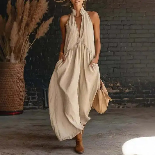 BreezeFlow Maxi Dress Loose Fit With Pockets For All Day Comfort