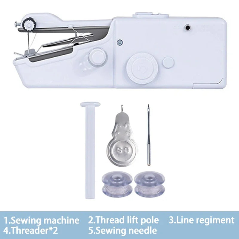 Portable Sewing Machine Manual Domestic Sewing Machine Presser Foot Handheld Rope-free Electric Quick Build DIY Apparel Supplies