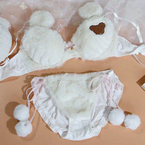 Japanese Girls Cute Lingerie For Women Cartoon Bear Students Plush