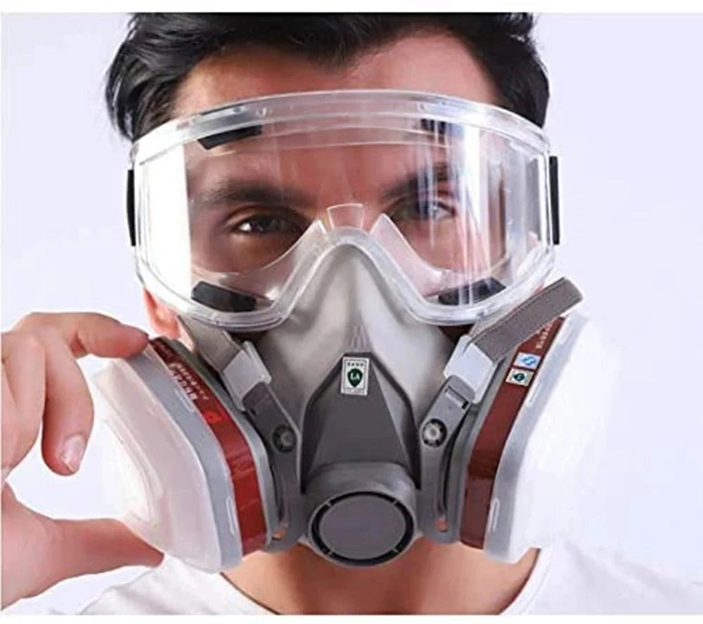 New 7in1/16in1 6200 Dust Gas Respirator Half Face Dust Mask For Painting Spraying Organic Vapor Chemical Gas Filter Work Safety Stone's Store