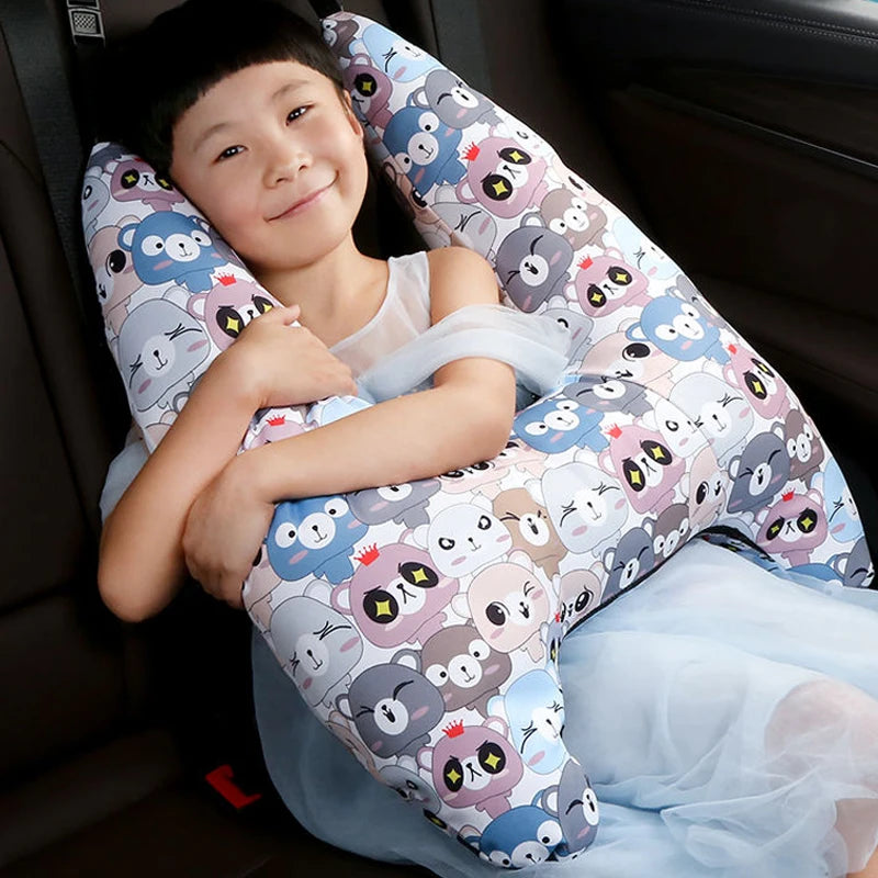 Cute Animal Pattern Kid Neck Head Support U-Shape Children Travel
