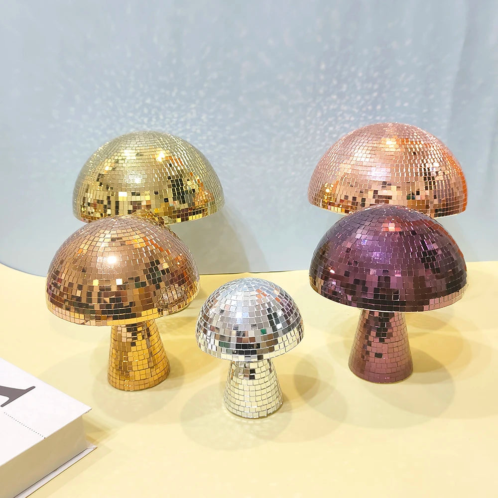 Retro Reflective Mushroom Shape Disco Mirror Ball DJ Light Modern Home