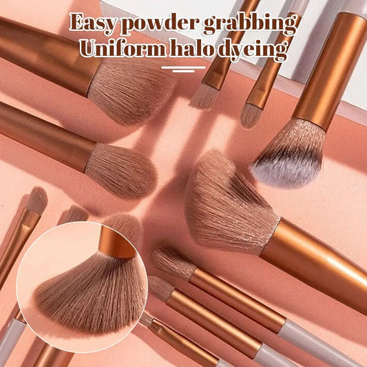 Beginner-Friendly 13 PCS Makeup Brush Set for Eyes, Face, and Foundation AliExpress