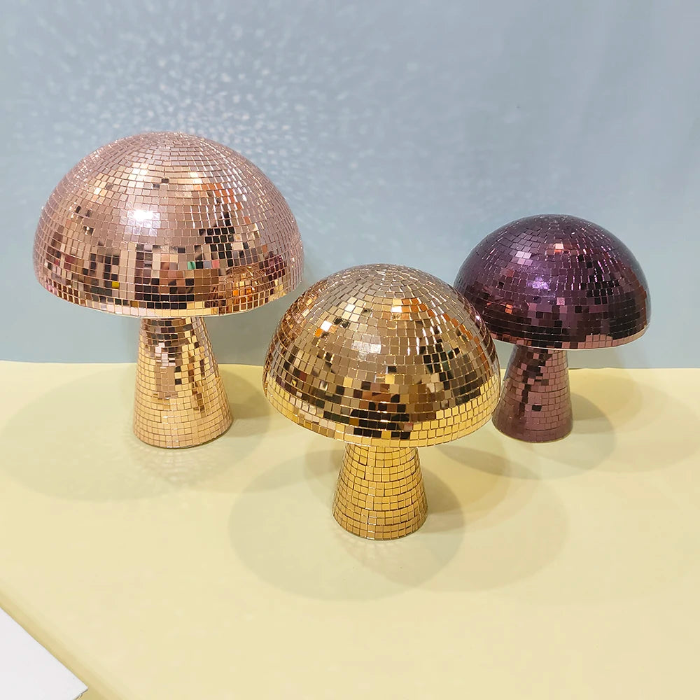 Retro Reflective Mushroom Shape Disco Mirror Ball DJ Light Modern Home