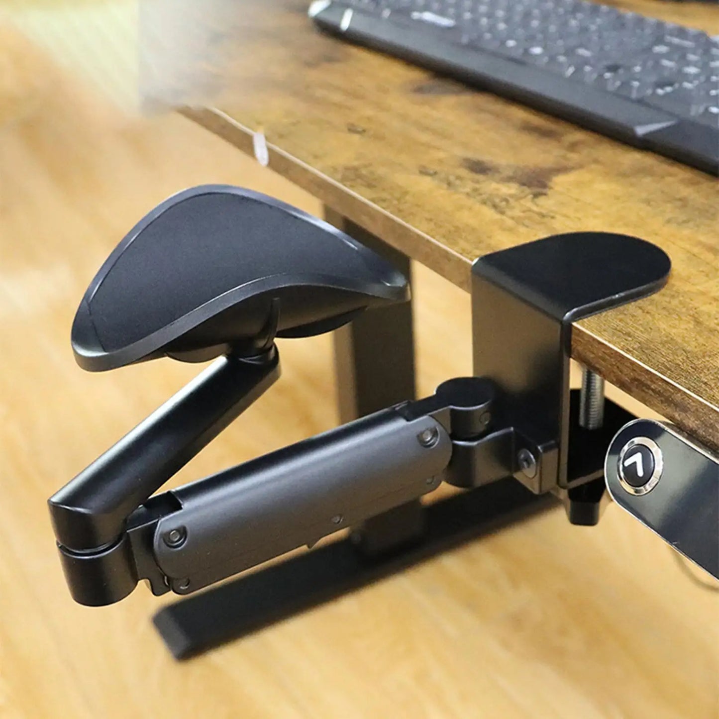 Multifunction Arm Rest Support for Desk Durable Adjustable Wrist Support for Computer Chair Mount Keyboard Armrest Mouse Tray