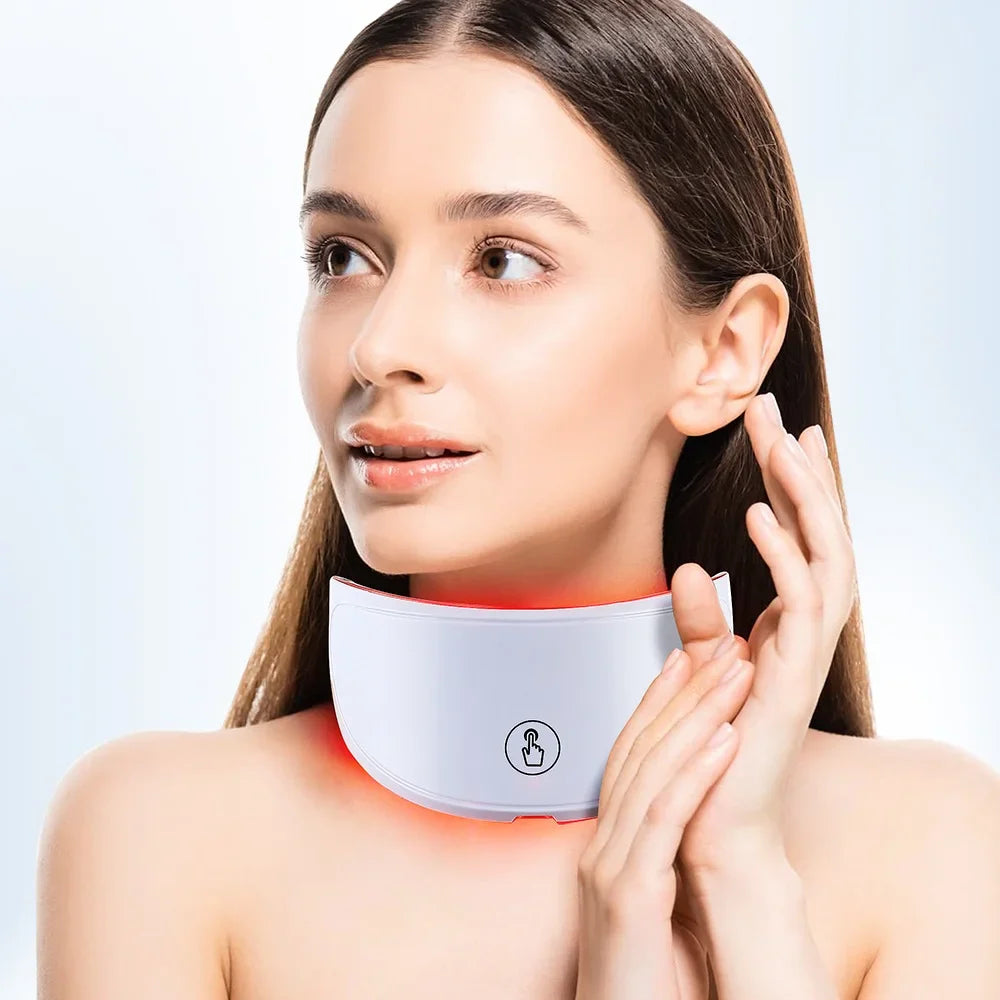 7 Colors LED Facial Mask with Neck Red Light Therapy Mask – Skin Tightening, Lifting & Anti-Aging Stone's Store