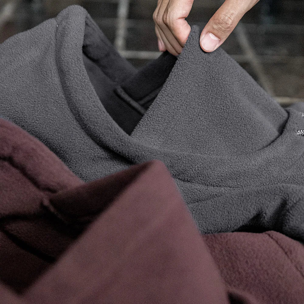 Maden Casual Polar Fleece Hooded Sweatshirt Solid Color Windproof AliExpress
