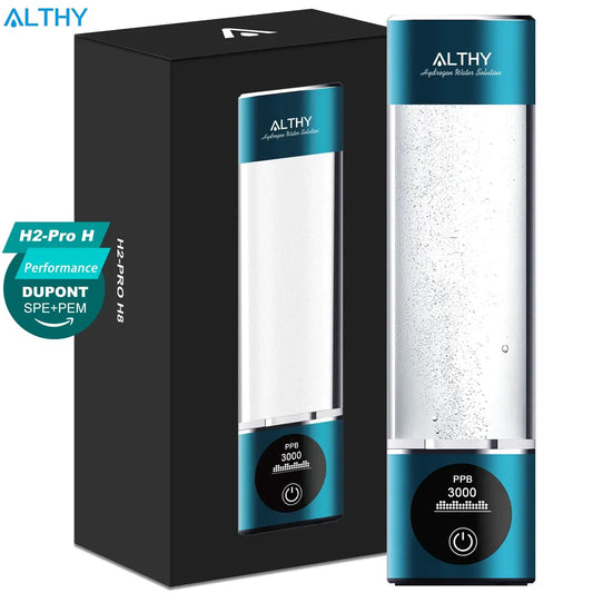 ALTHY Hydrogen Water Generator Bottle DuPont SPE+PEM Dual Chamber
