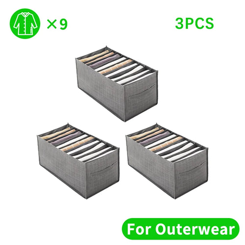 Closets Clothes Organizer Pants Jeans Storage Box Cabinet Organizer