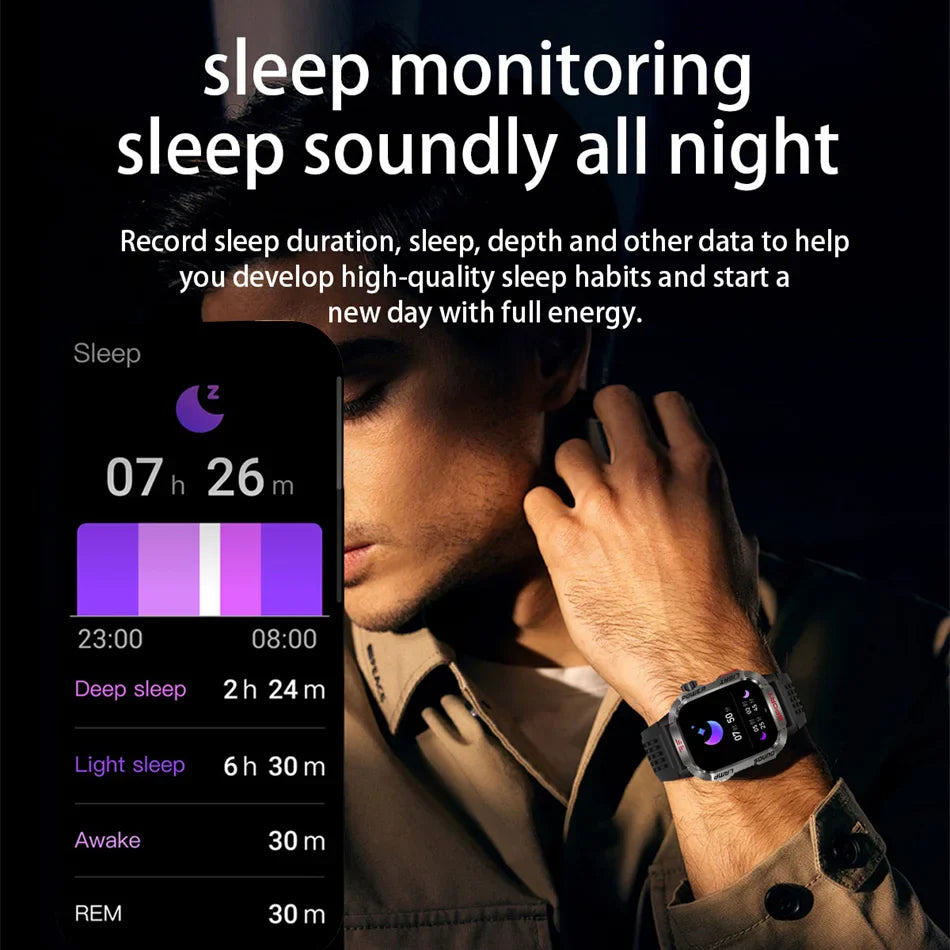 Military GPS Smartwatch – Rugged & Adventure-Ready