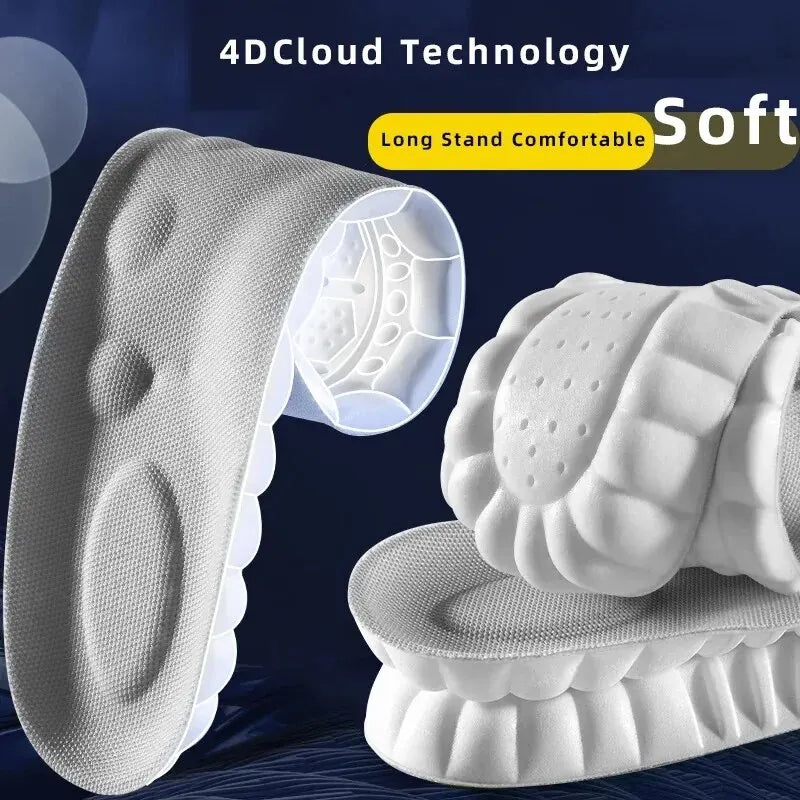 4D Cloud Sports Insoles - Arch Support & Breathable Comfort