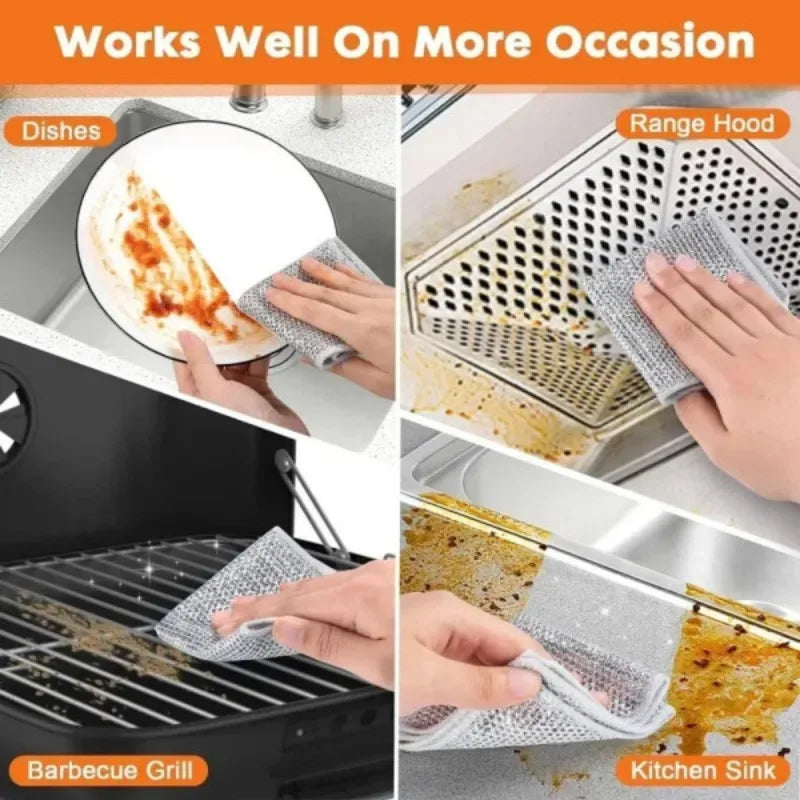 Cotton Rags Kitchen Cleaning Cloth Towels Tea Towel Magic Cloths Metal