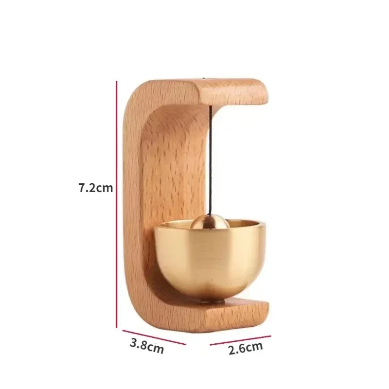 Wooden Wind Chimes Wireless Doorbell Entrance Door Bell Decorative Wind Bell for Home Opening Hanging Decorations