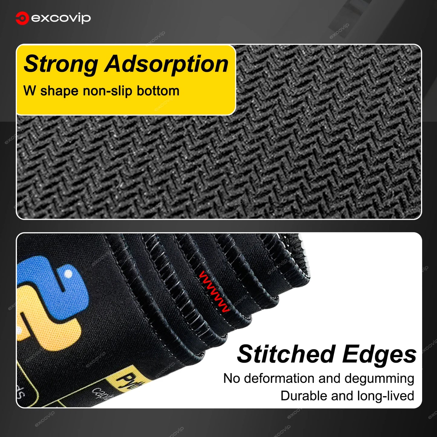 EXCO Python Programing Mouse Pad Large Shortcuts Cheat Sheet Keyboard