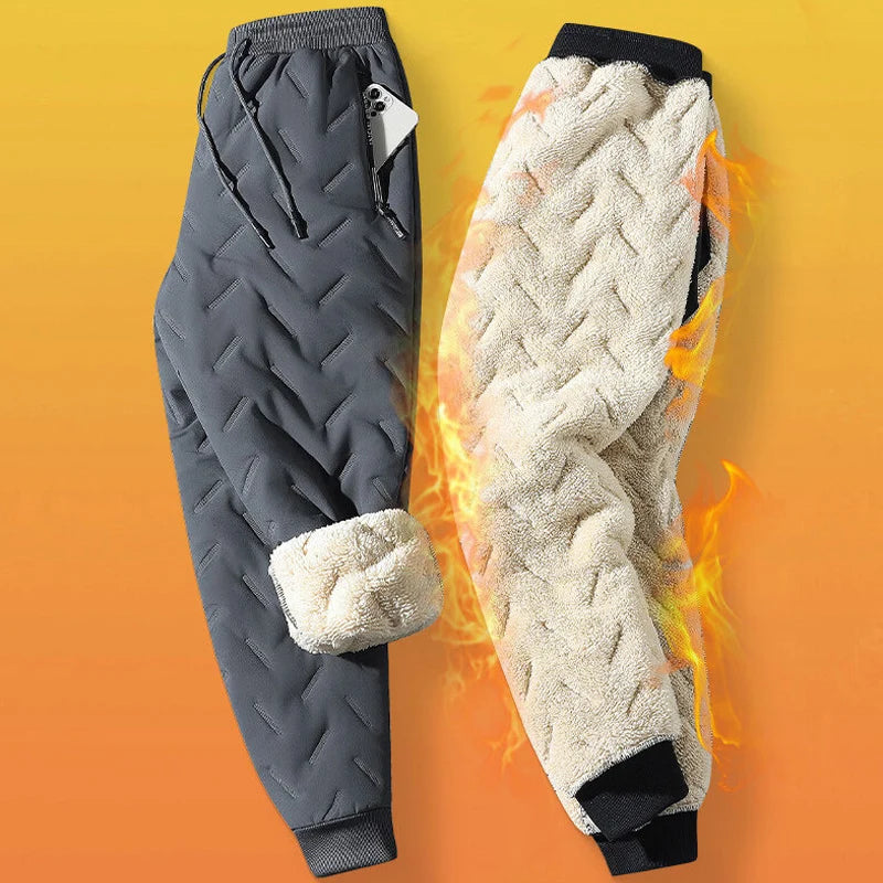 7XL Men Winter Warm Thicken Sweatpants Mens Joggers Pants Fleece