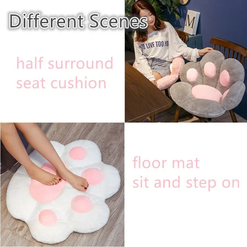 70*60cm Kawaii Cat Paw Plush Toys Cute Soft Stuffed Floor Cushion Chair Sofa Butt Pad for Home Room Decoration Office Nap Dolls Shop1103135394 Store