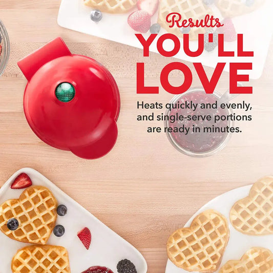 Multi Functional Mini Heart-shaped Waffle Maker, Double-sided Heated Breakfast Toaster, Portable Baking Machine Stone's Store