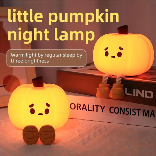 Halloween Pumpkin Night Lights Cute Soft Silicone Safe Lamp AliExpress
