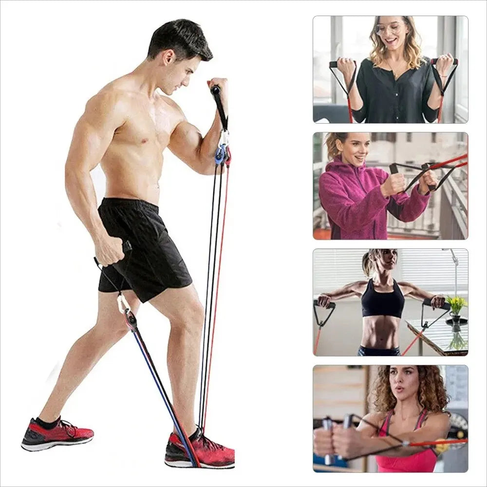 11pcs/Set Pull Rope, Resistance Bands, Portable Fitness Equipment,