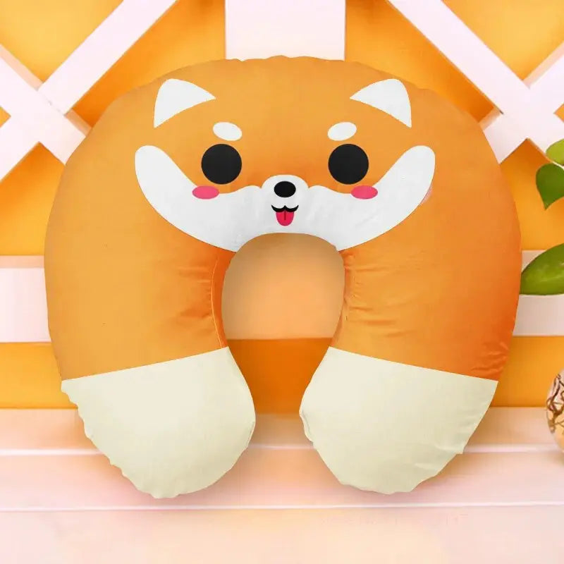 Cute Cartoon INS Style Travel Neck Pillow U-Shaped Panda Rainbow Cloud
