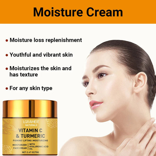 Turmeric Vitamin C Face cream Retinol Moisturizing Firming Hyaluronic Lightening Repairing Smooth Skincare Whitening Creams REAROYA Beauty Store
