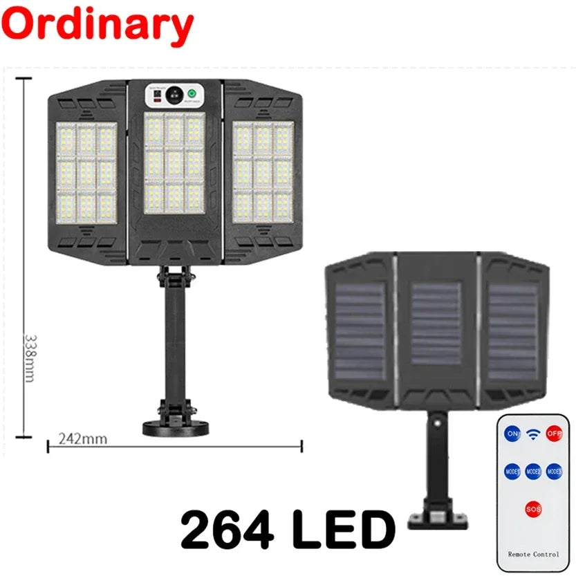 Solar Sensor Light 122 LED 3Head Outdoor Spotlight with 3 Modes