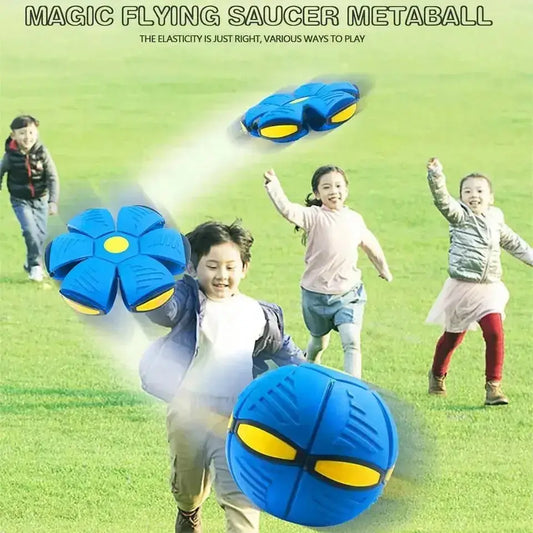 Blue Flying Saucer Ball Outdoor Parent Child Toy Foot Magic