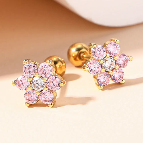 Women's Delicate Acupuncture Points Weight Loss Earrings Cubic