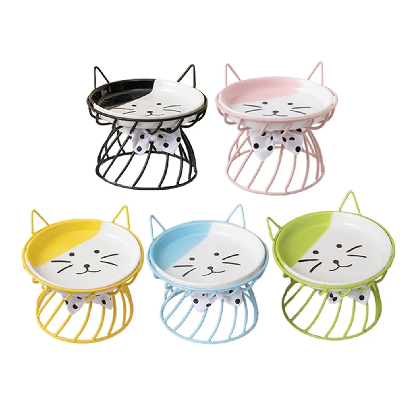 Cat Bowl Dog Bowl Pet Food Water Feeder Drinker Cat Raised Elevated