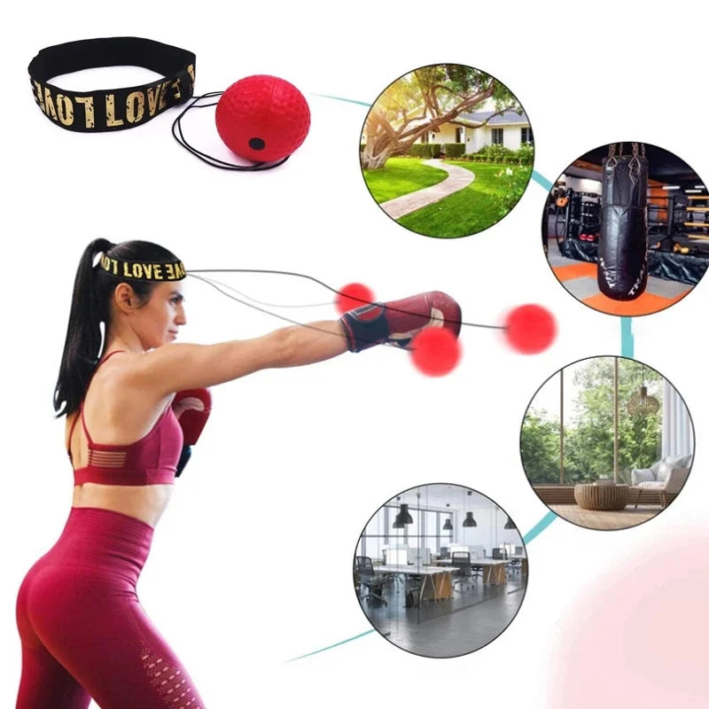Boxing Speed Ball Head-mounted PU Punch ball MMA Sanda Training Hand